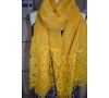 ECHARPE DENTELLE JAUNE/MOUTARDE