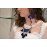 COLLIER "TETE DE BUFFLE" BLEU