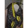 ECHARPE LEOPARD GRISE/JAUNE