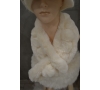 ECHARPE EN FAUSSE FOURRURE BLANCHE G. PASQUIER