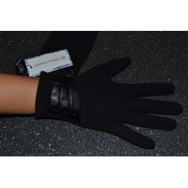 GANTS  NOIR / SIMILI ET  BOUTONS G.PASQUIER