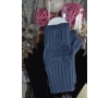 MITAINES EN LAINAGE BLEUE/GRIS