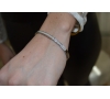 BRACELET EN ACIER INOXIDABLE ARGENT/STRASS