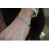 BRACELET EN ACIER INOXIDABLE ARGENT/STRASS