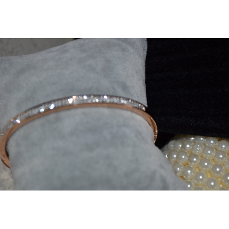 BRACELET EN ACIER INOXIDABLE ROSE/STRASS