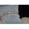 BRACELET EN ACIER INOXIDABLE ROSE/STRASS