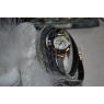 MONTRE BRACELET STRASS ET PAILLETTES /GRISE/2 TOURS