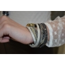 MONTRE BRACELET STRASS ET PAILLETTES /GRISE/2 TOURS