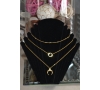 COLLIER TRIO EN ACIER INOXIDABLE OR