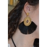 BOUCLES D'OREILLE LOLITA NOIRE/POMPON