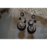 BOUCLES D'OREILLES DE LA " LOLITA " NOIRE/GRISE