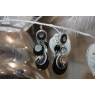 BOUCLES D'OREILLES DE LA " LOLITA " NOIRE/GRISE