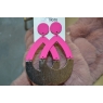 BOUCLES D'OREILLES EN BOIS " LOLITA" FUCHSIA/ARGENT