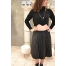 PULL CROP TOP COL ROULÉ NOIR