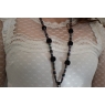 COLLIER SAUTOIR LONG NOIR TETE DE BUFFLE