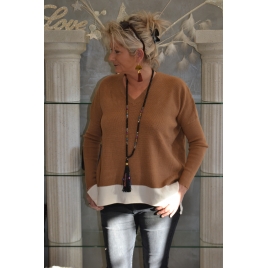 Pull en lainage camel