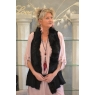 GILET EN LAINAGE ET FAUSSE FOURRURE NOIR